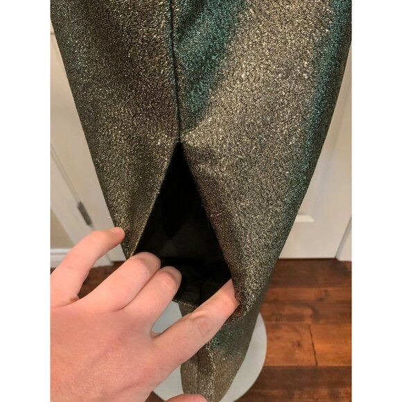 Madewell Metallic Gold Short Sleeve Shift Dress W/ Pockets, Size 2 (US) - Picture 5 of 8